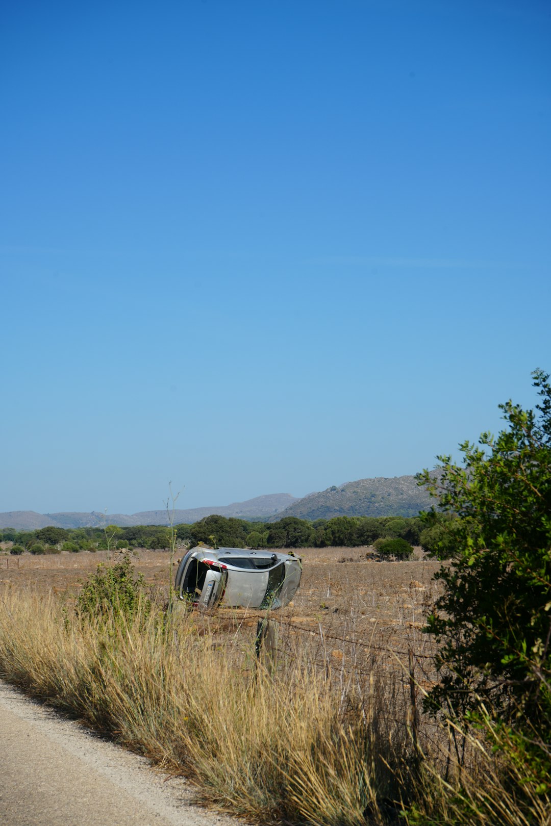 Car driving in European countryside